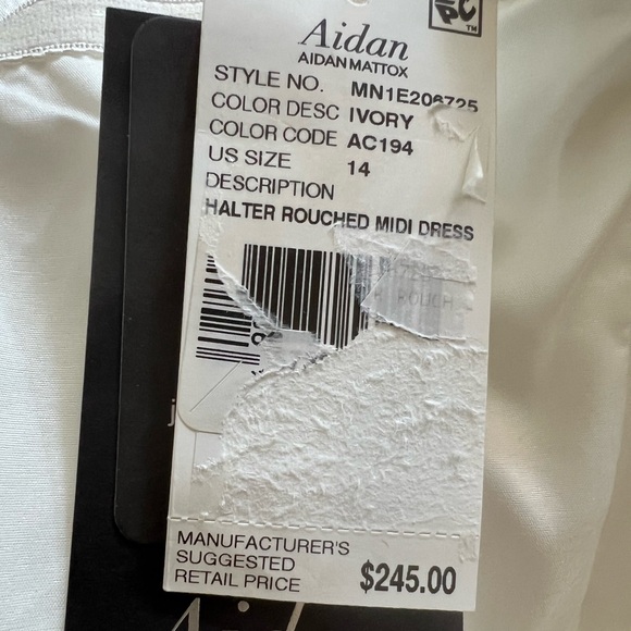 Aidan by Aidan Mattox Halter Midi Dress - Picture 16 of 16